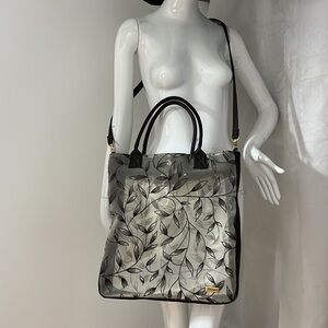 Carlos Falchi Large Structured Mesh Tote Crossbody Bag